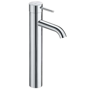Lanta smooth body high-neck basin mixer with click clack waste