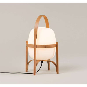 Cestita CESTB01 (CES11) Lighting Lamphade Lamphade, Frame Cherry wood, Lampshade White opal polyethylene, LED bulb: 4,5 W E27 , UKA01 UK plug