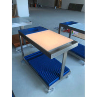 Chef Tino Light Trolley - Blue/Brushed Stainless Steel