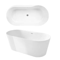 Raina free standing bathtub 1590 x 790mm made of Stonex
