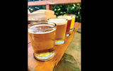 A beer flight at the Maui Brewing Co.