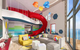 A rendering of the Ultimate Family Townhouse interior on Icon of the Seas.