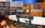 A replica of the B57 nuclear bomb is displayed at the Atomic Museum in Las Vegas.