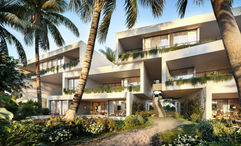 A rendering of the exterior of the Four Seasons Resort and Residences Dominican Republic at Tropicalia.