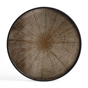 Bronze Slice Mirror Tray - Not Aged 610 x 40 mm - Large - Round